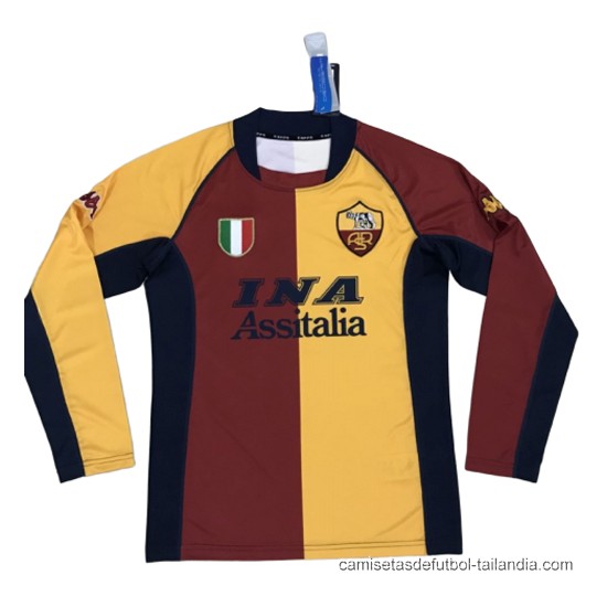1ª Camiseta Roma Manga Larga Retro 2001-2002 - Haga un click en la imagen para cerrar